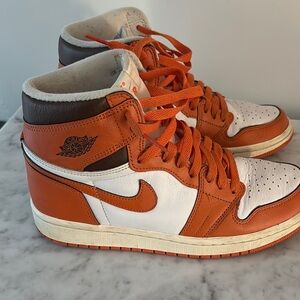 Jordan Athletic Shoes Orange and White